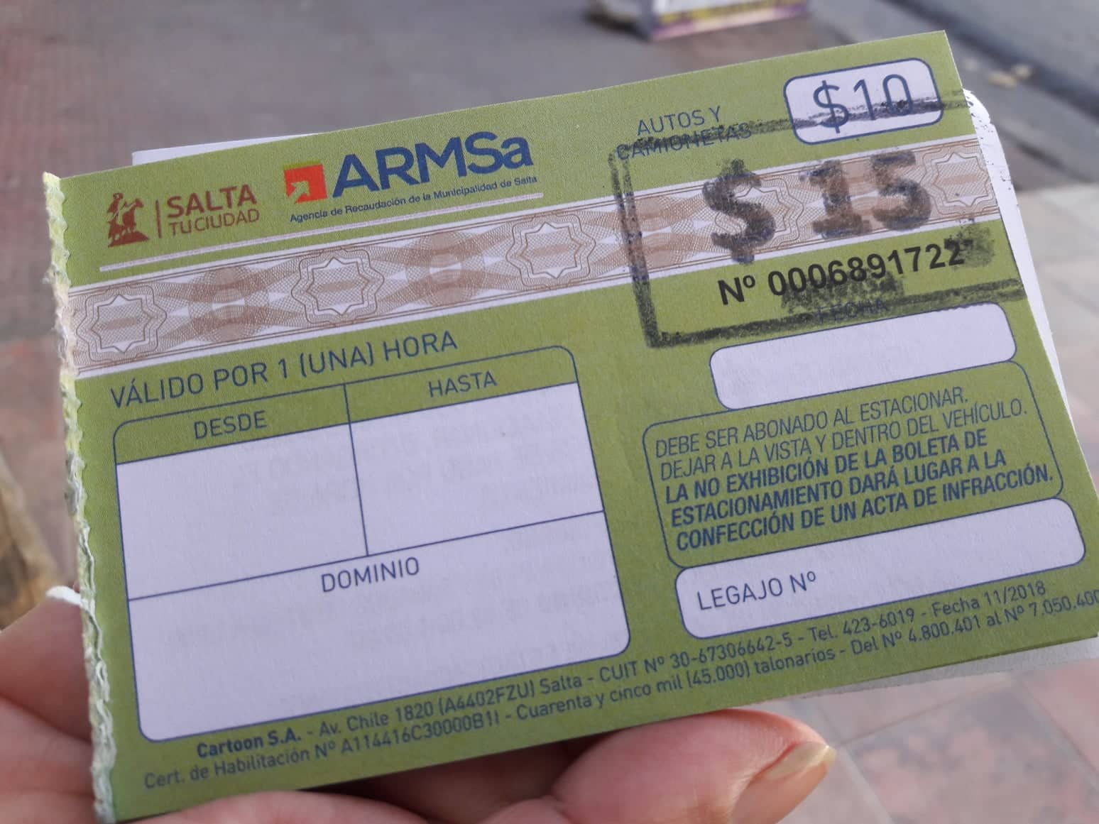 aumento estacionamiento medido